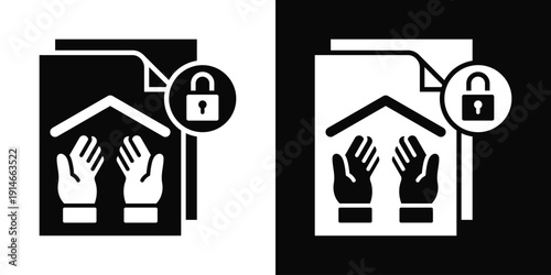 Restricted Worship Icon White And Black Background Style