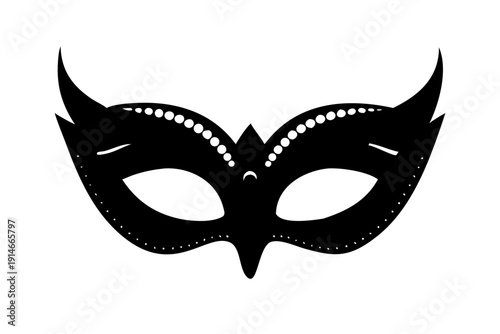 Elegant Masquerade Carnival Mask Vector Silhouette