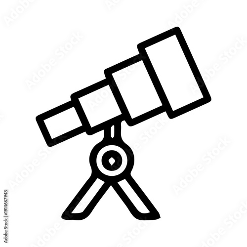 Stargazing Telescope Outline