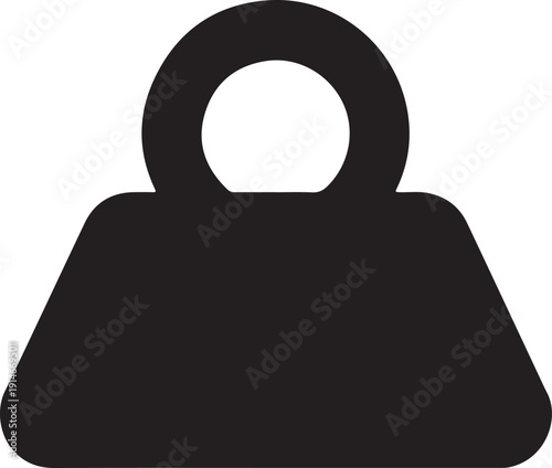 Metal weight of heavy mass flat vector icon for apps and websites