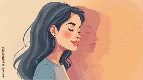 a woman posing facing sideways