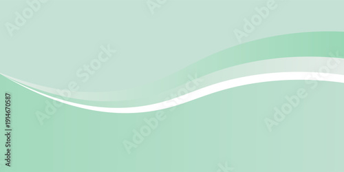 Abstract Mint Green Wave Background With Smooth Curves and Minimal Design for Modern Layouts