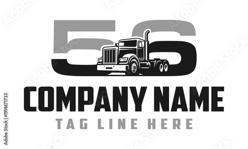 Number 56 Truck logo vector 