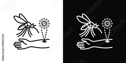 Vector Transmission Icon White And Black Background Style