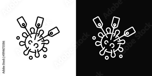Antigen Icon White And Black Background Style