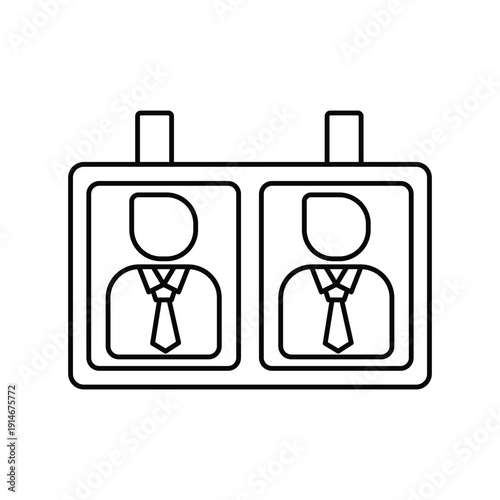 Candidates icon with white background vector stock illustration