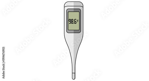 Digital thermometer with temperature reading.