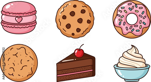 Assorted Sweet Treats and Desserts Collection.