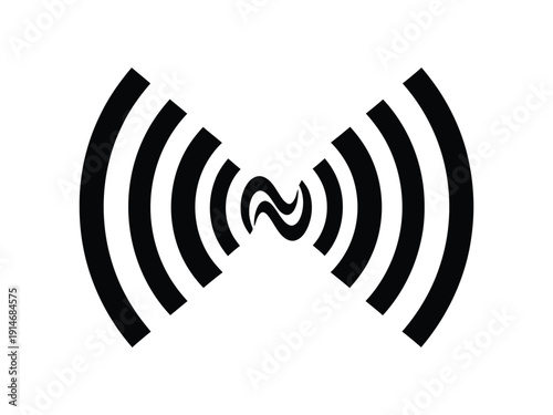 Wi-Fi Signal Waves Icon - Vector Illustration of Wireless Connection