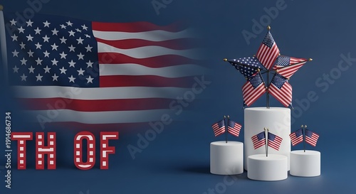 Memorial day tribute honoring fallen heroes with patriotic symbols and american flags