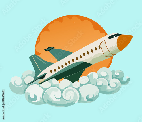 Powerful orange sport motorcycle designed for speed and endurance on the open highway for adventurous road transportation