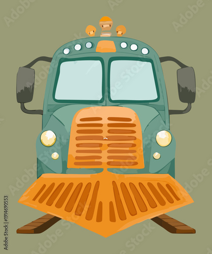 Heavy duty diesel locomotive for pulling cargo containers and long distance freight rail service for transportation