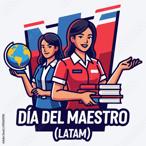 Happy Teacher's Day Spanish Greeting Card Feliz Dia del Maestro Latam