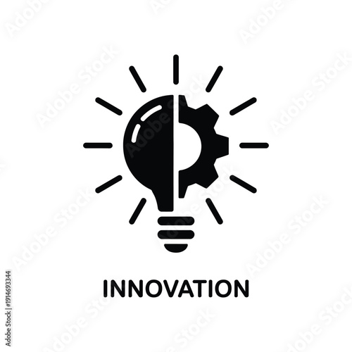 Innovation icon, simple element from digital disruption collection, filled innovation symbol for templates, creative idea and technology progress concept, clean modern vector