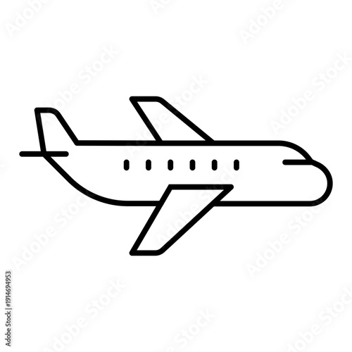 Passenger Airplane Line Icon