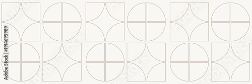 Seamless quarter circles pattern in earthy shades for banners, wall décor, textiles, interior design and more.