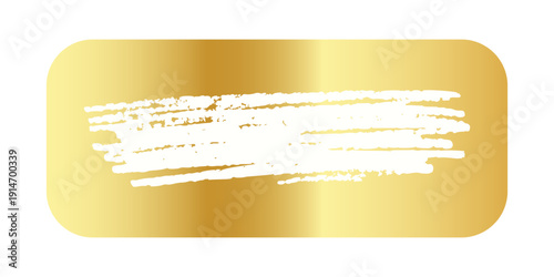 Vector artGolden scratch card surface with scraped texture. Shiny metallic scratchcard, lotto winner, money prize or sale coupon template isolated on white background.