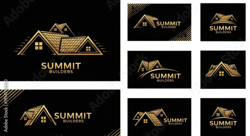 Golden Summit Buildings Logo Collection.