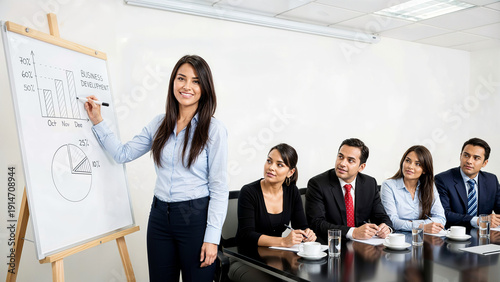 Businesswoman leading a presentation in a conference room