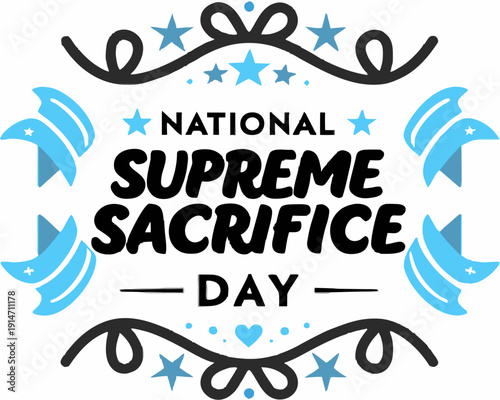Vector Illustration for National Supreme Sacrifice Day, Tribute and Memorial Design