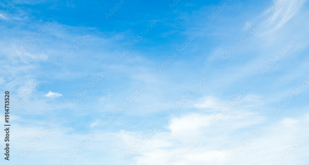 Fototapeta premium Sky cloud blue nature background paronama web cloudy summer winter season day, light beauty horizon spring brigth gradient calm abstract backdrop air nature view wallpaper landscape environment