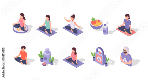 A serene man meditates in lotus pose, evoking calmness and mindfulness ideal for wellness content.