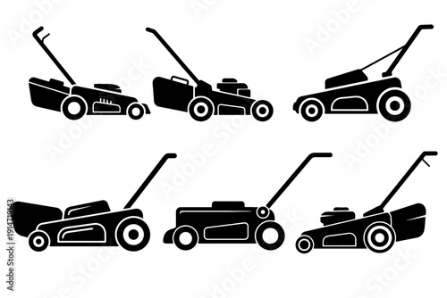 Lawn Mower Icon Simple Shape Vector Illustration