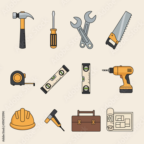 Set of Carpentry Tools