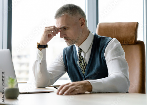 Slika na platnu Business man in depression