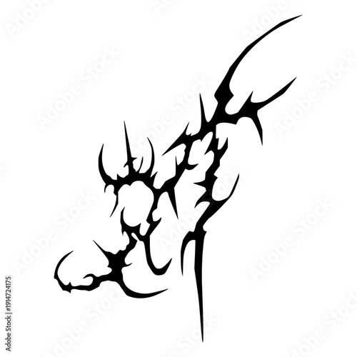 Goth Neo Sigl Dark Tattoo Design Vector