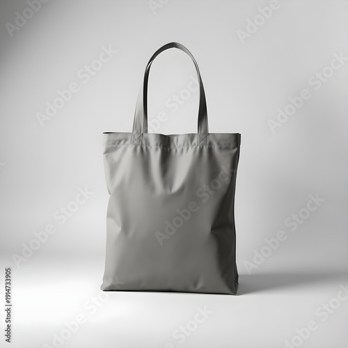 black tote bag mockup on isolated background