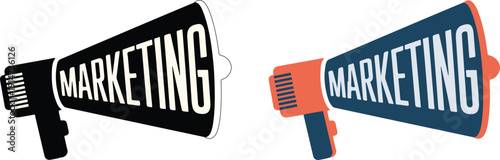 Dynamic marketing speaker concept illustration for business promotion and advertising campaigns, broadcasting key messages to a wide audience effectively