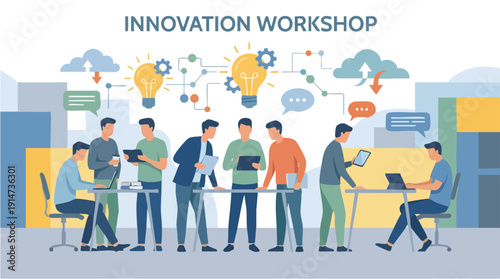 Diverse group of people working together.