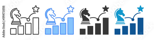 Competitive Advantage Icon Set Multiple Style Collection