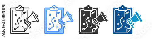Strategy Icon Set Multiple Style Collection