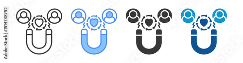 Customer Retention Icon Set Multiple Style Collection