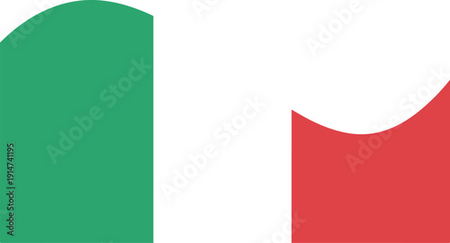 Abstract close up of the italian flag colors