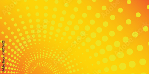 Halftone yellow circular dotted frames set. Circle dots texture isolated on white background. splash pattern old illustrations vector