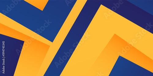 Modern Abstract blue yellow banner geometric shapes background. wallpaper, pattern