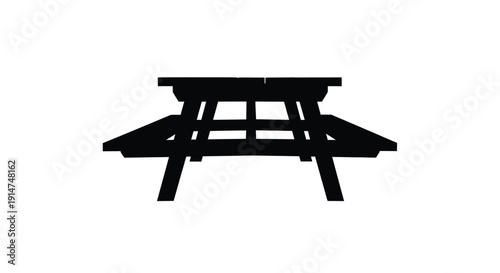 Simple black silhouette of a traditional japanese torii gate