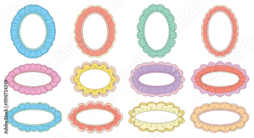 Colorful hair ties arranged in a grid pattern on a white background