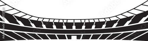 Black and white abstract curved geometric pattern with triangular shapes