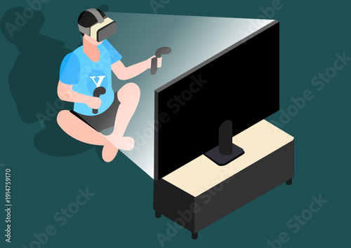 Boy In Bad Habit Vector Image

