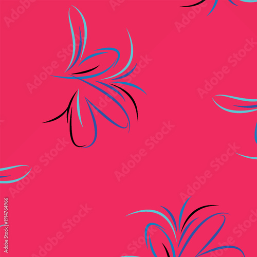 Abstract flower pattern vector seamless pattern suitable for fabric,textile,and home decore
