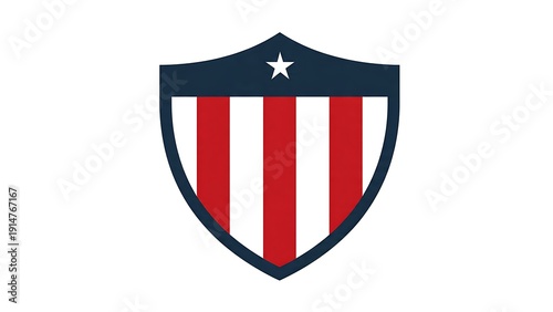 American flag shield emblem icon representing USA protection and national identity Free Download American flag shield emblem icon representing USA protection and national identity - GFXLoad