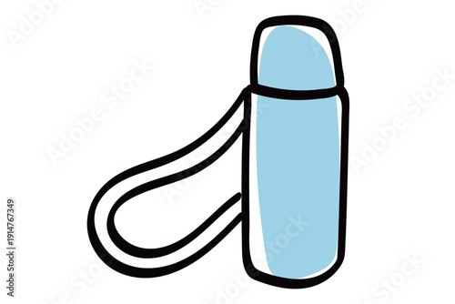 ゆるかわいい水筒の手書きイラスト