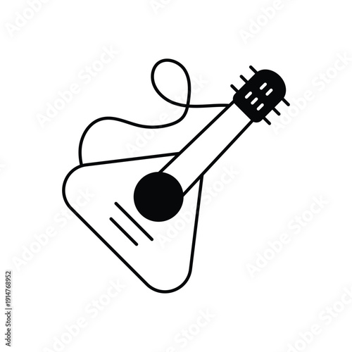 String Instrument icon clean and modern vector illustration