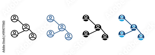 Multi Style Icon Set People network Collection