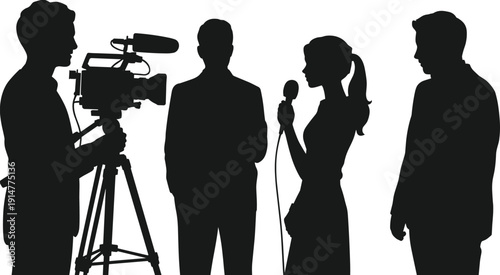 Black silhouette of marshland cattails and reeds with various wild birds flying above, isolated on white background for nature design.