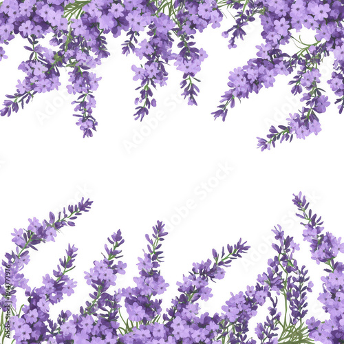 Lavender corner floral arrangement isolated PNG transparent background